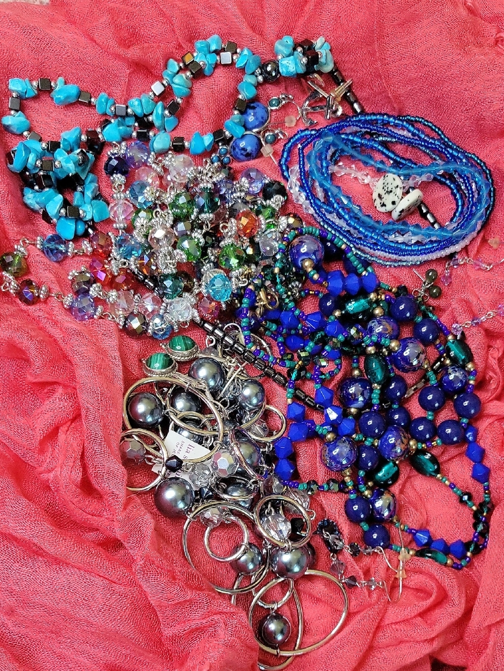 Blue And Green Jewelry Lot